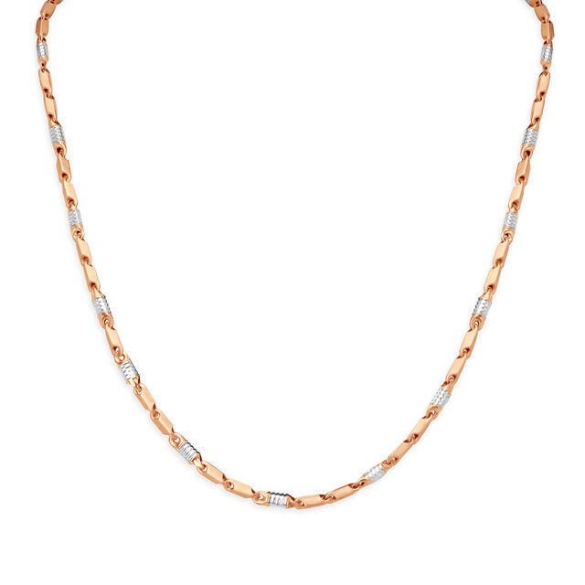 Spiral Design Motif Dual Tone Gold Chain For Men,,hi-res 