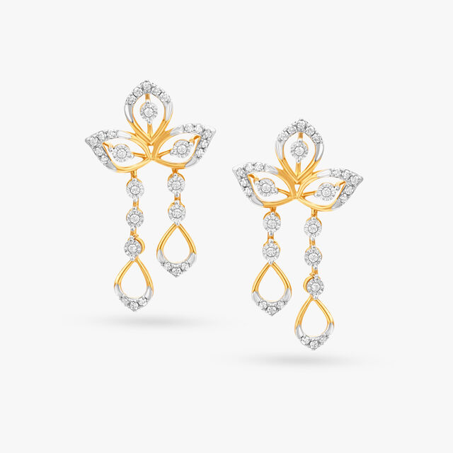 Stylish Diamond Drop Earrings,,hi-res 