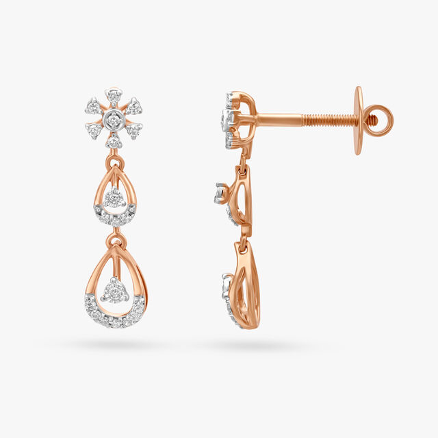 Teardrop Diamond Drop Earrings,,hi-res 2