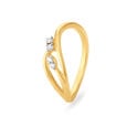 Modern Eclectic Gold and Diamond Finger Ring 