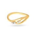 Modern Eclectic Gold and Diamond Finger Ring 2