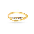 Curvy Classy Gold and Diamond Ring 2