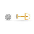 Petite Diamond and Gold Floral Studs 2