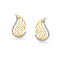 Angel Wings Gold and Diamond Stud Earrings,,hi-res 
