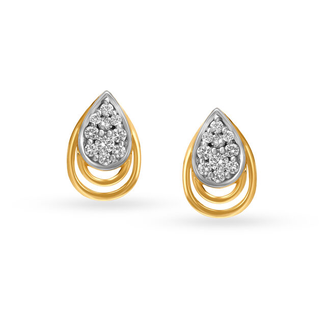 Paisley Diamond Stud Earrings 