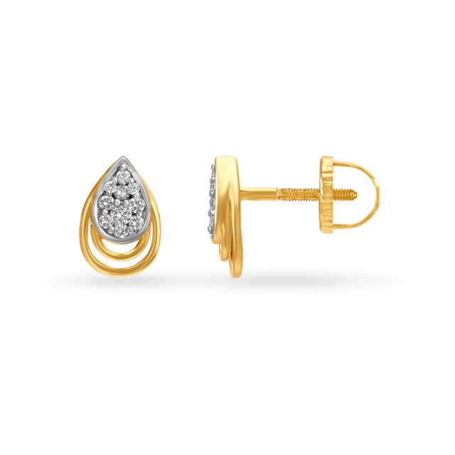 Paisley Diamond Stud Earrings 2
