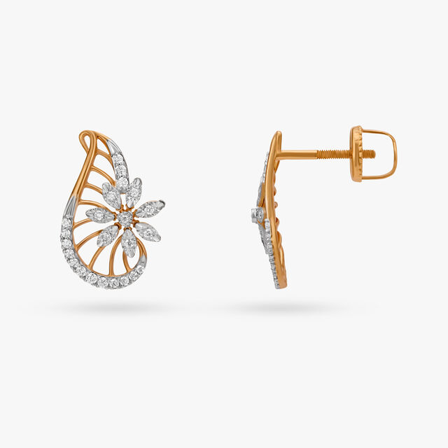 Dainty Leafy Stud Earrings,,hi-res 2