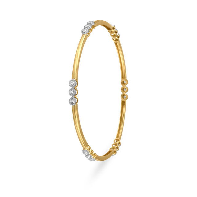 Minimalist Diamond Gold Bangle,,hi-res 2
