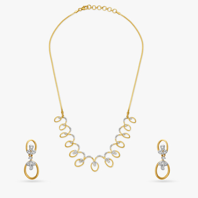 Artistic Beauty Diamond Necklace Set 