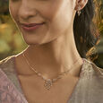 Floral Reverie Diamond Necklace Set 