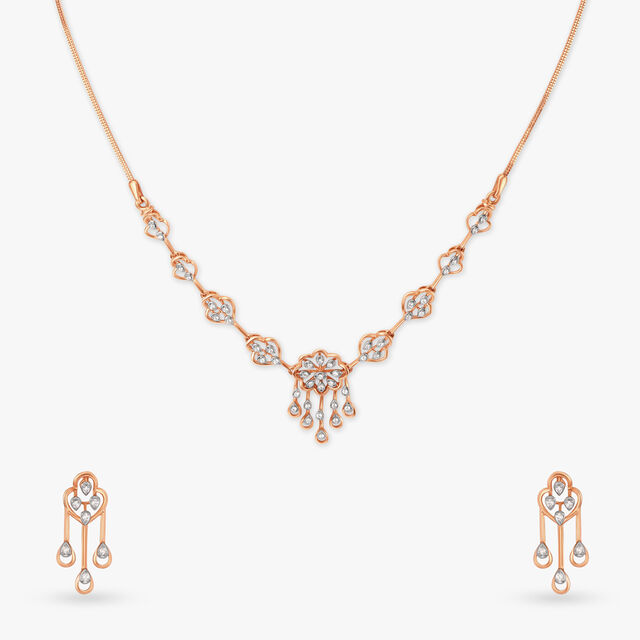 Floral Reverie Diamond Necklace Set 2