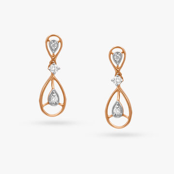 Gleaming Diamond Drop Earrings