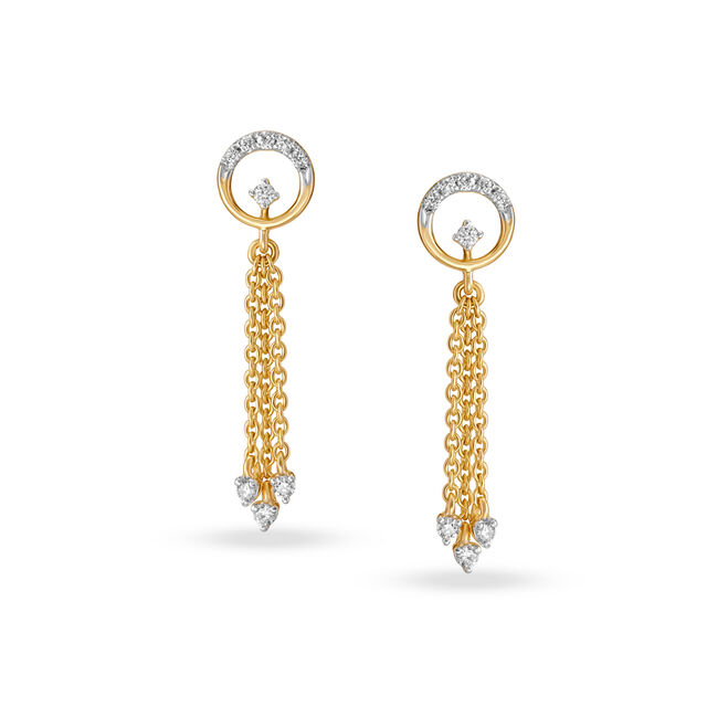 Sublime Diamond Drop Geometric Earrings,,hi-res 