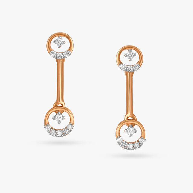 Glinting Diamond Drop Earrings,,hi-res 