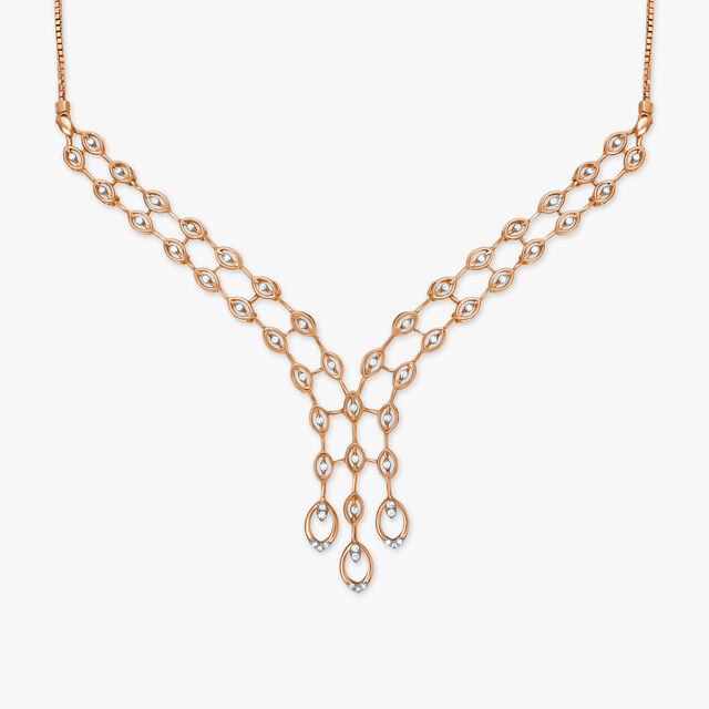 Striking Gold & Diamond Necklace 