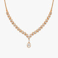 Radiant Diamond Necklace in Rose Gold,,hi-res 