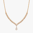 Radiant Diamond Necklace in Rose Gold,,hi-res 2