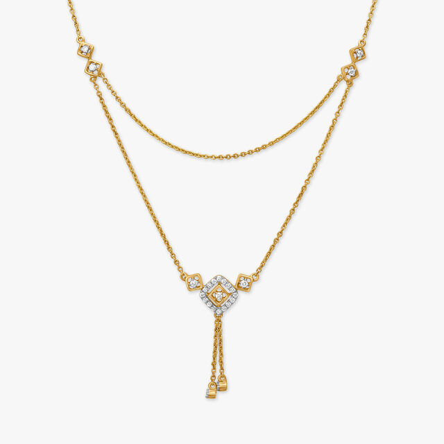 Double layer Diamond Necklace,,hi-res 