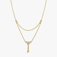 Double layer Diamond Necklace,,hi-res 2