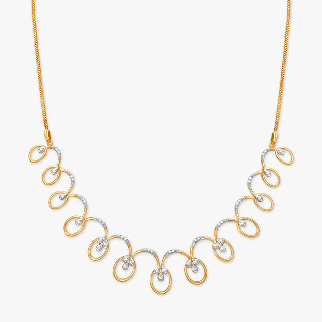 Swirl Diamond Necklace,,hi-res 2
