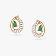 Subtle Diamond and Emerald Stud Earrings,,hi-res 