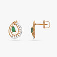 Subtle Diamond and Emerald Stud Earrings,,hi-res 2