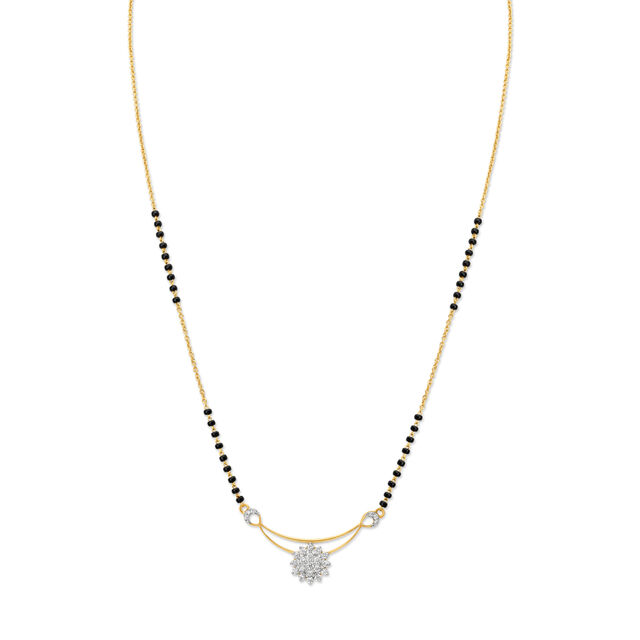 Serene Snowflake Diamond Mangalsutra 2