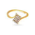 Contemporary Cluster Look Diamond and Glossy Gold Finger Ring,,hi-res 2