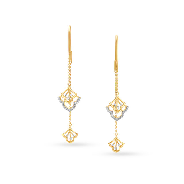 Chic Diamond Hoop Earrings,,hi-res 2