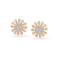 Graceful Diamond Stud Earrings in Rose Gold 2