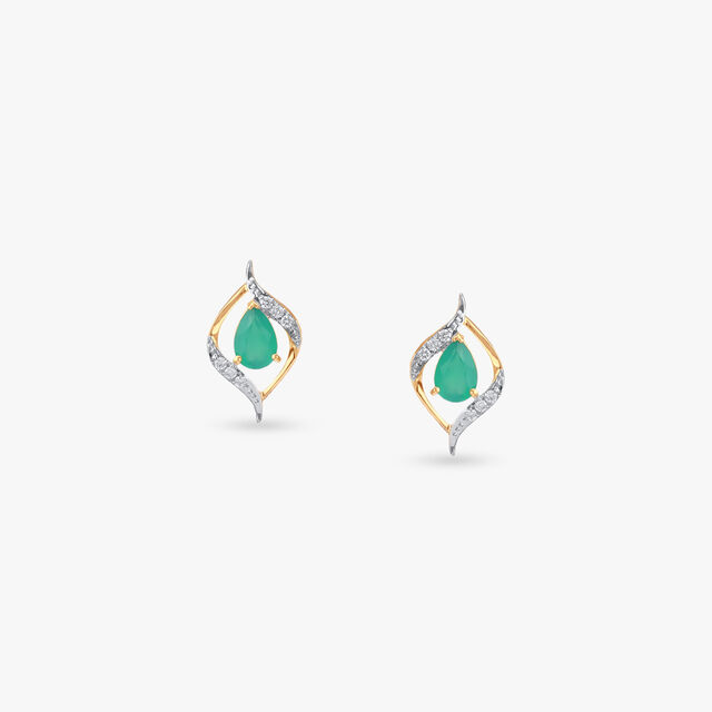 Classic Curve Diamond Stud Earrings 