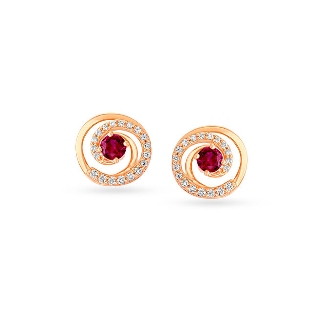 Twinkling Diamond Stud Earrings