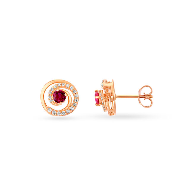 Twinkling Diamond Stud Earrings