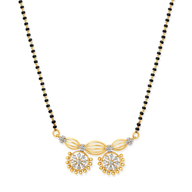Decorated Vati Diamond Mangalsutra 