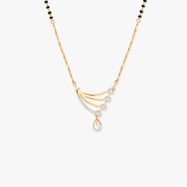 Floral Cascade Diamond Mangalsutra 