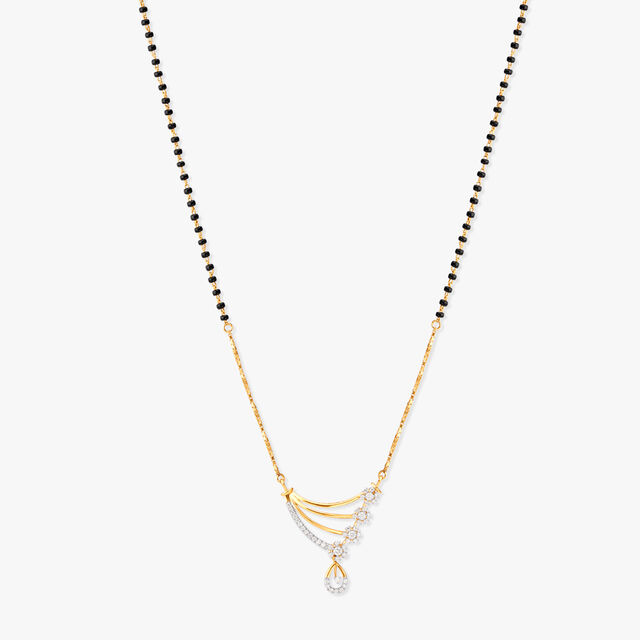 Floral Cascade Diamond Mangalsutra 2