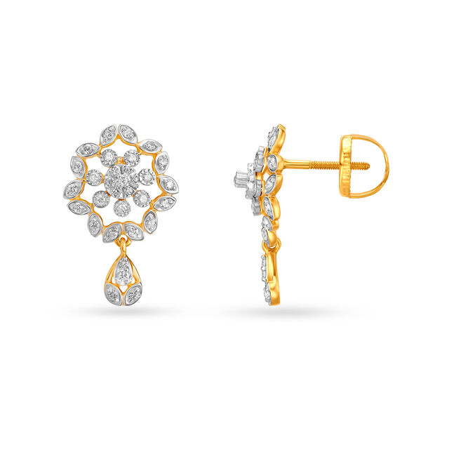 Bedazzling Floral Drop Earrings 2