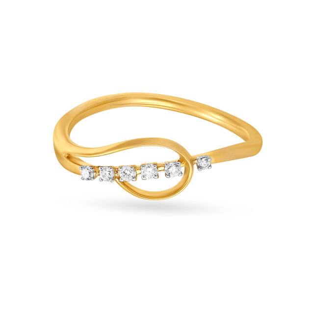Leaf Inspired Crossover Finger Ring 2