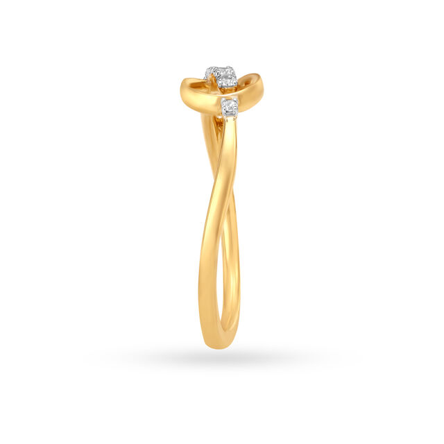 Leaf Inspired Crossover Finger Ring 3