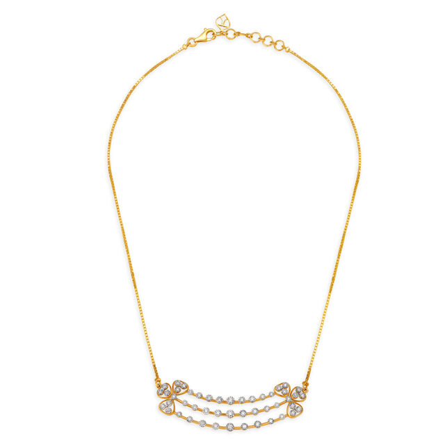 Three Layered Diamond Necklace,,hi-res 
