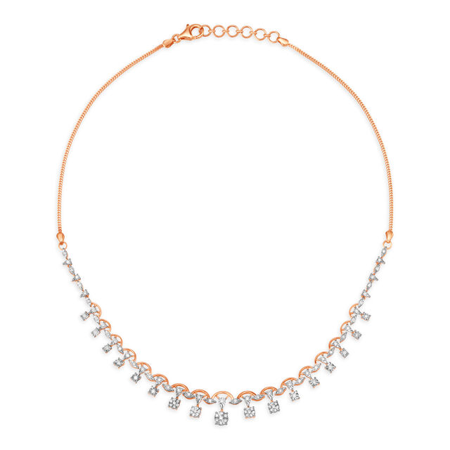 Mesmerising Rose Gold and Diamond Necklace,,hi-res 
