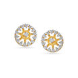 Stately Circlet Diamond Stud Earrings 
