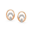 Opulent Diamond and Rose Gold Stud Earrings 