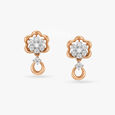 Flowery Charm Diamond Drop Earrings 