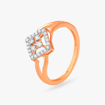 Dainty Geometric Diamond Ring