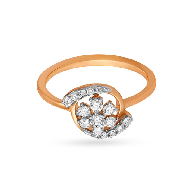 Seven Stone Floral Finger Ring
