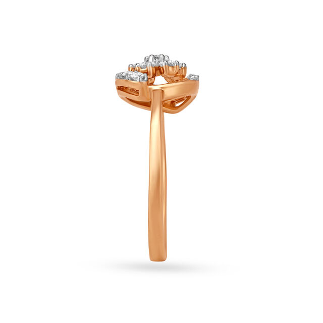 Seven Stone Floral Finger Ring