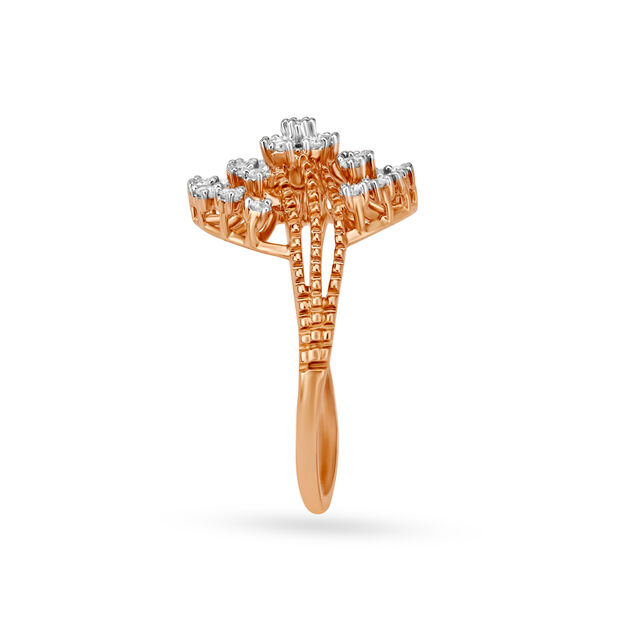 Floral Magnificence Diamond Finger Ring 3