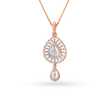 Enticing Teardrop Diamond Pendant
