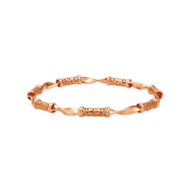 Charming Twisted Round Bangle 